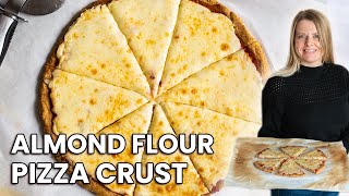 ALMOND FLOUR PIZZA CRUST  easy healthy gluten free amp low carb pizza recipe [upl. by Orbadiah570]