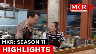 Sophia amp Romels Kitchen Meltdown  MKR Season 11 [upl. by Ahseinad]