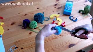 Bommel machen mit dem Pompon Set von Prym [upl. by Aynotel]