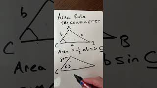 Area rule using trigonometry maths gcsemaths triangle [upl. by Yaker]