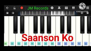 Saanson Ko Jeene Ka Arijit Singh Hindi Song Easy Piano Tutorial By JM Records [upl. by Fulvi113]