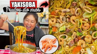 COMO FAZER YAKISOBA DE FRUTOS DO MAR RÁPIDO E FÁCIL  TIA DO JOINHA [upl. by Imugem]