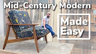 Making a Chair The Easy Way  Mid Century Modern Furniture Build [upl. by Hamel]