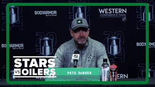 StarsOilers Game 5  Pete DeBoer Dallas Stars players pregame interviews 53124 [upl. by Margaret]