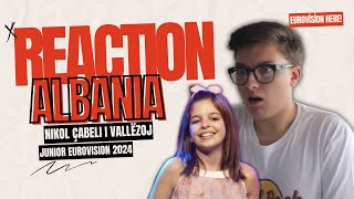 🇦🇱REACTION ALBANIA I JESC 2024 I NIKOL ÇABELI  VALLËZOJ [upl. by Ahsiam]