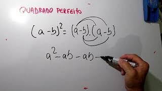 Matemática 3 Diferença de quadrados e Quadrado perfeito [upl. by Goodman]