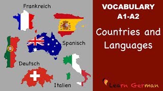 Learn German Vocabulary  Countries amp Languages in German Länder und Sprachen [upl. by Falzetta]