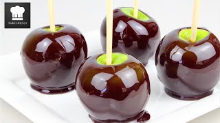 BLACK CANDY APPLES  Halloween Recipe [upl. by Alene]