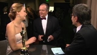 Jennifer Lawrence Jack Nicholson Oscar Moment Creates Waves Star Discusses Oscar Win Whats Next [upl. by Attirehs909]