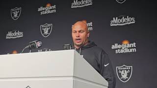 Everything Raiders Coach Pierce Said Post Embarrassing Loss to the Panthers [upl. by Dannye458]