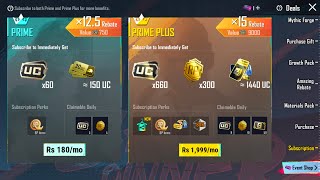 Purchasing New Prime amp Prime Plus In PUBG Mobile [upl. by Justinian]