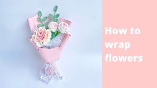 How to Wrap Flower Bouquet ✿ Crochet Flower Bouquet [upl. by Scrope44]