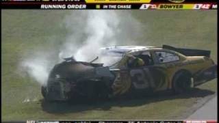 2010 AMP Energy Juice 500  Jeff Burton Crash [upl. by Llenyar329]