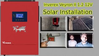 INVEREX VEYRON II 12 KW  Solar Installation in Night  12 Kw Solar setup  1200 Watt 12 V Battery [upl. by Odine859]