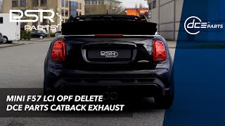 MINI F56 F57 LCI JCW  DCE Parts OPF Delete Valvetronic Catback Exhaust VS STOCK Exhaust Sound [upl. by Eelitan]