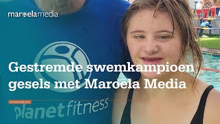 Gestremde swemkampioen Minke Janse van Rensburg gesels met Maroela Media [upl. by Dihaz87]