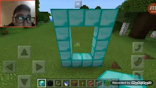 Minecraft pe de modsuz Elmas portal 0001 ilk videom [upl. by Gney]