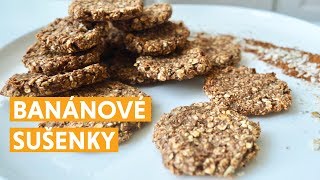 Zdravý recept od blogerky Gábi v kuchyni FIT banánové sušenky [upl. by Nahtaj832]