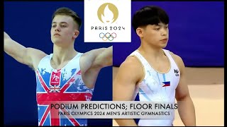 FX Paris Olympics 2024 PODIUM PREDICTIONS  Mens FLOOR FINALS  Mens Artistic Gymnastics [upl. by Etiam]