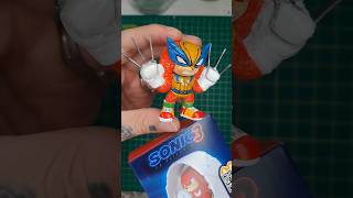 HICE a KNUCKLES WOLVERINE art arte shorts manualidades sonic videogames marvel wolverine [upl. by Vipul339]