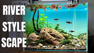 THE CPD RIVER EPIC NATURAL NANO AQUASCAPE FOR CELESTIAL PEARL DANIOS AQUASCAPE TUTORIAL [upl. by Par]