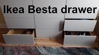 Ikea Besta drawer assembly amp installation [upl. by Edyak25]