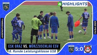 🔷 U18L ⚽️ ESK Graz 🆚 Mürzzuschlag ESV vom 13102024 [upl. by Belford]