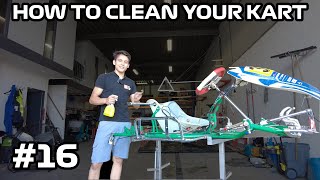 HOW TO CLEAN YOUR GO KART  Tony Kart Rotax Max 125  16 [upl. by Arni]