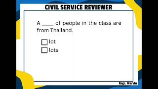 Civil Service Exam Reviewer Subject Verb Agreement Part 1 [upl. by Anais]