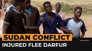 Injured Sudanese flee into Chad as fighting intensifies in Darfur  Al Jazeera Newsfeed [upl. by Eeuqram]