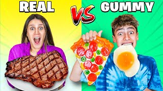 Real vs Gummy food Challenge [upl. by Amerigo]