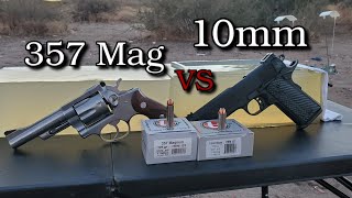 357 Magnum VS 10mm Ballistics Gel Test [upl. by Assiram604]