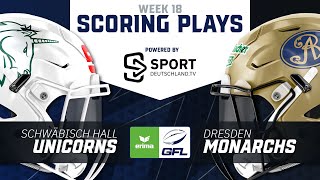 Schwäbisch Hall Unicorns  Dresden Monarchs  Highlights  ERIMA GFL 18 Spieltag  SDTV Football [upl. by Mallina]