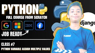 Python Variable Assign Multiple Values  Python Tutorial  Class 7  Hindi [upl. by Yrocal]