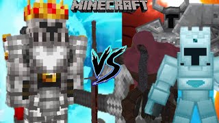 Torment King VS Ferrous Wroughtnaut Ice Warrior and Soulless Knight Minecraft Mob Battle [upl. by Bowne]