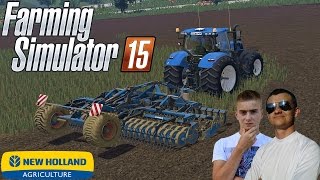 Talerzowanie i zbieranie balotów D ☆ FS15 MP 21  New Holland Team ☆ MrAdamo15 amp Bronczek [upl. by Lapham]