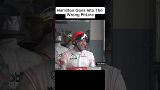 Hamilton Goes Into The Wrong PitLanef1 formula1 [upl. by Anaiek]