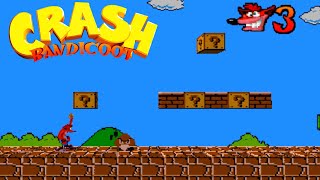 Crash Bandicoot in Super Mario Bros  Crash Bandicoot Mod [upl. by Nuaj]