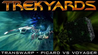 Transwarp Comparison  Picard Vs Voyager [upl. by Eenyaj]