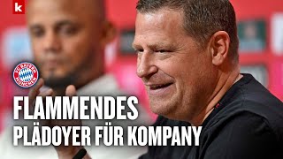 Kompany von Beginn an auf der Liste Eberl verteidigt Trainersuche beim FC Bayern vehement [upl. by Annehcu]