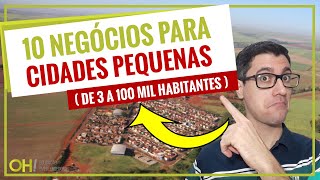 10 NEGÓCIOS PARA CIDADES PEQUENAS DE 3 A 100 MIL HABITANTES  EMPREENDA NEGÓCIOS LUCRATIVOS [upl. by Epuladaug]