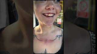 Chest Dermal Piercing 💎 Would You Do This [upl. by Mezoff]