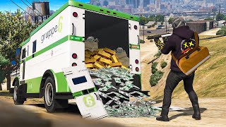 Money Truck VS Hunters in GTA 5 RP [upl. by Areema692]