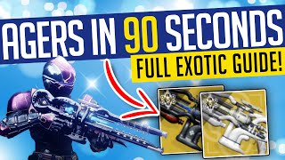 Destiny 2  How To Get AGERS SCEPTER In 90 SECONDS FULL GUIDE  Stasis Exotic Trace Rifle [upl. by Lleda]