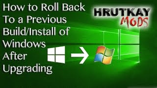 Tutorial How to Roll Back to a Previous Windows Install After Upgrading [upl. by O'Grady]