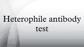 Heterophile antibody test [upl. by Gnoht54]