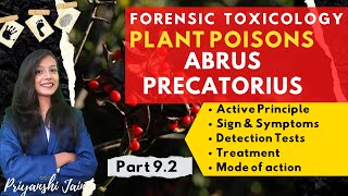 Abrus Precatorius  Forensic Toxicology amp Medicine  Plant poison  Priyanshi Jain [upl. by Eesac]