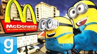 THE MINIONS WORK AT MCDONALDS  Gmod Sandbox Fun [upl. by Rehptsirhc57]