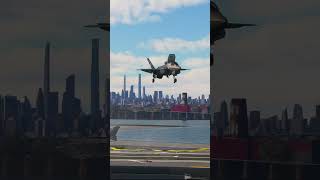 F35 US Marines Jet Fighter escorting Air Force One and landing [upl. by Treacy409]