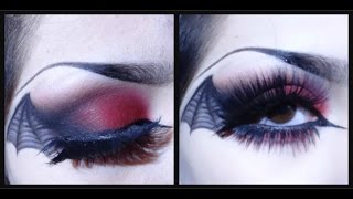 Gothic Batwing Eyeliner Makeup Tutorial  Drac Makens [upl. by Alyal]